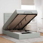 vidaXL Cadre de lit ottoman avec matelas gris clair 120x190 cm velours