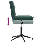vidaXL Chaises à manger lot de 2 Vert foncé Velours