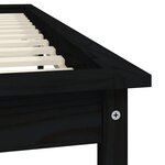 vidaXL Cadre de lit sans matelas noir 120x200 cm bois massif