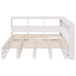 vidaXL Lit bibliothèque sans matelas blanc 150x200 cm bois pin massif