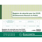 Piqûre 24x32cm Registre de sécurité pour les établissement recevant du public - 32 pages EXACOMPTA