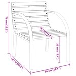 vidaXL Chaises de jardin lot de 2 Gris Bois