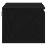 vidaXL Cabinet de chevet mural 2 Pièces Chêne noir 50 x 36 x 30 cm