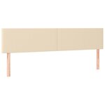 vidaXL Sommier à lattes de lit avec matelas LED Crème 180x200 cm Tissu