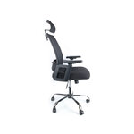 Q-connect chaise direction - Repose-tête ajustable - Max. supporte 130kg - Noir