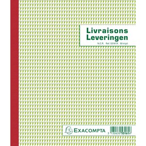 Manifold Livraisons 21x18cm 50 Feuillets Triple Autocopiant Billingue - Blanc - X 5 - Exacompta
