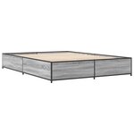 vidaXL Cadre de lit sans matelas sonoma gris 140x190 cm