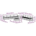 vidaXL Ensemble de canapés d'extérieur 9 pc Naturel