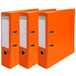 Lot De 3 Classeurs À Levier - Dos De 80mm - Format À Classer A4 - Extérieur En Polypropylène / Intérieur En Papier - Orange - X 4 - Exacompta