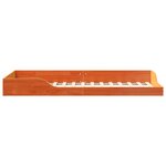 vidaXL Cadre de lit surélevé Marron cire 80 x 220 cm