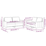 vidaXL Ensemble de canapés 2 Pièces avec coussins Gris clair Velours