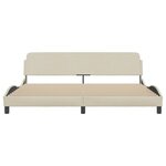 vidaXL Cadre de lit Dover crème 200x200 cm tissu