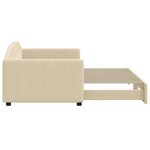 vidaXL Lit de jour avec gigogne sans matelas crème 90x200 cm