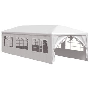 vidaXL Tente de réception 3x9 m Blanc