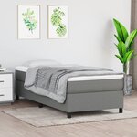 vidaXL Cadre de lit Gris foncé 100 x 200 cm Tissu