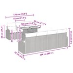 vidaXL Ensemble salle à manger jardin 8 pièces avec coussins Beige Poly Rattan Acacia