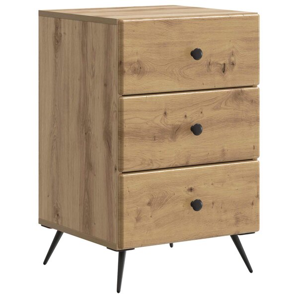 vidaXL Cabinet de chevet avec tiroir Chêne artisanal 43 x 41 x 66 5 cm
