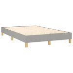 vidaXL Sommier à lattes de lit matelas LED Gris clair 120x200 cm Tissu