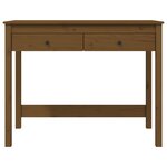 vidaXL Bureau avec tiroirs Marron miel 100x50x78 cm Bois massif de pin