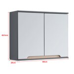 Armoire murale avec miroir 50 x 60 x 20 cm MDF 03_0006355