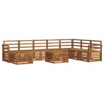 vidaXL Ensemble de canapés d'extérieur 9 Pièces Naturel
