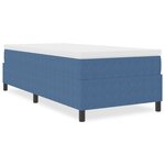 vidaXL Lit Box Spring Bleu 90x200 cm Tissu en velours côtelé