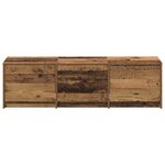 vidaXL Meuble TV avec LED Bois Vieilli 140x34x40 cm Bois reconstitué
