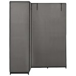 vidaXL Garde-robe d'angle Gris 130 x 87 x 169 cm