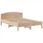 vidaXL Lit bibliothèque sans matelas 160x200 cm bois massif de pin