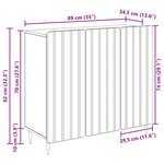 vidaXL Buffet Blanc 89 x 34 5 x 82 cm Bois d'ingénierie