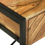 vidaXL Table de maquillage avec miroir 100x40x120 cm Bois massif d'acacia
