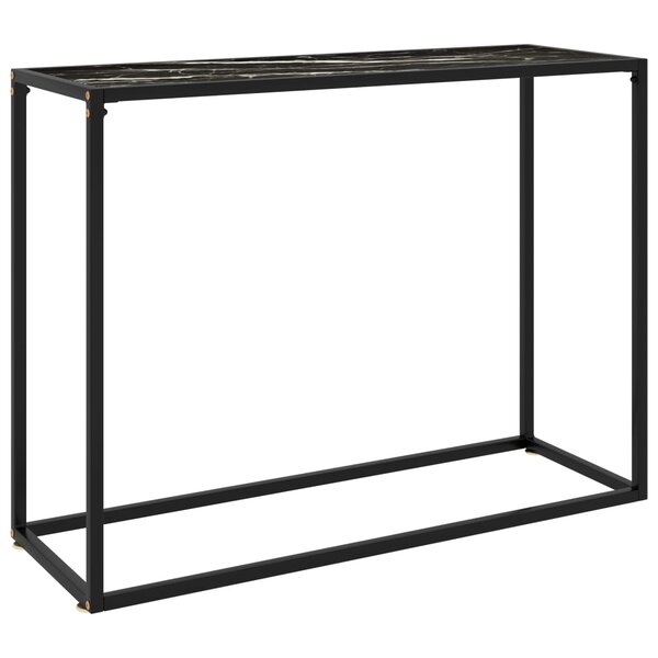 vidaXL Table console Noir 100x35x75 cm Verre trempé