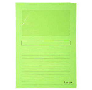 Paquet 100 Chemise à fenêtre FOREVER Vert Clair EXACOMPTA