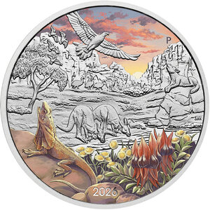 Monnaie OUTBACK Wonders of Australia Colored 1 Oz Argent 1$ Australia 2026 (PRÉCOMMANDE)
