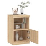 vidaXL Buffet avec lumières LED chêne sonoma 41x37x67 cm