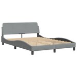 vidaXL Cadre de lit sans matelas Hvar gris clair 120x200 cm tissu