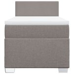 vidaXL Sommier à lattes de lit avec matelas Taupe 80x200 cm Tissu