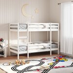 vidaXL Lit superposé sans matelas blanc 75x190 cm bois de pin massif