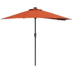vidaXL Parasol de jardin Couleur terre cuite 294 x 150 x 223 cm tissu