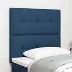 vidaXL Tête de lit réglable en hauteur Bleu 80 cm tissu