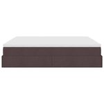 VidaXL Cadre de lit ottoman avec matelas marron foncé 200x200 cm tissu