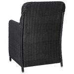 vidaXL Ensemble à dîner de jardin 11 Pièces Résine tressée Noir