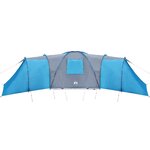vidaXL Tente familiale à dôme 12 personnes bleu imperméable