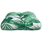 vidaXL Coussin de palette motif de feuilles 60x40x12 cm tissu
