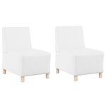 vidaXL Unité de Sofa Modulaire Sans Accoudoirs 2 Pièces Blanc