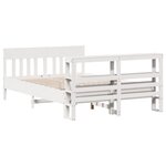vidaXL Cadre de lit sans matelas blanc 120x190 cm bois de pin massif