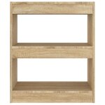 vidaXL Bibliothèque/Séparateur de pièce Chêne Sonoma 60x30x72 cm
