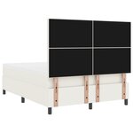 vidaXL Lit à ressorts avec matelas Crème 140x200 cm Tissu en velours côtelé