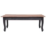vidaXL Table basse Noir 120x60x45 cm Bois d'acajou massif