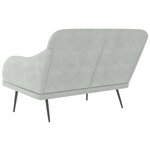 Banc banquette 110 x 76 x 80 cm velours gris clair 02_0010643